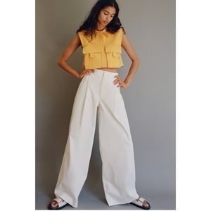 ZARA Pleated Pants Oyster White